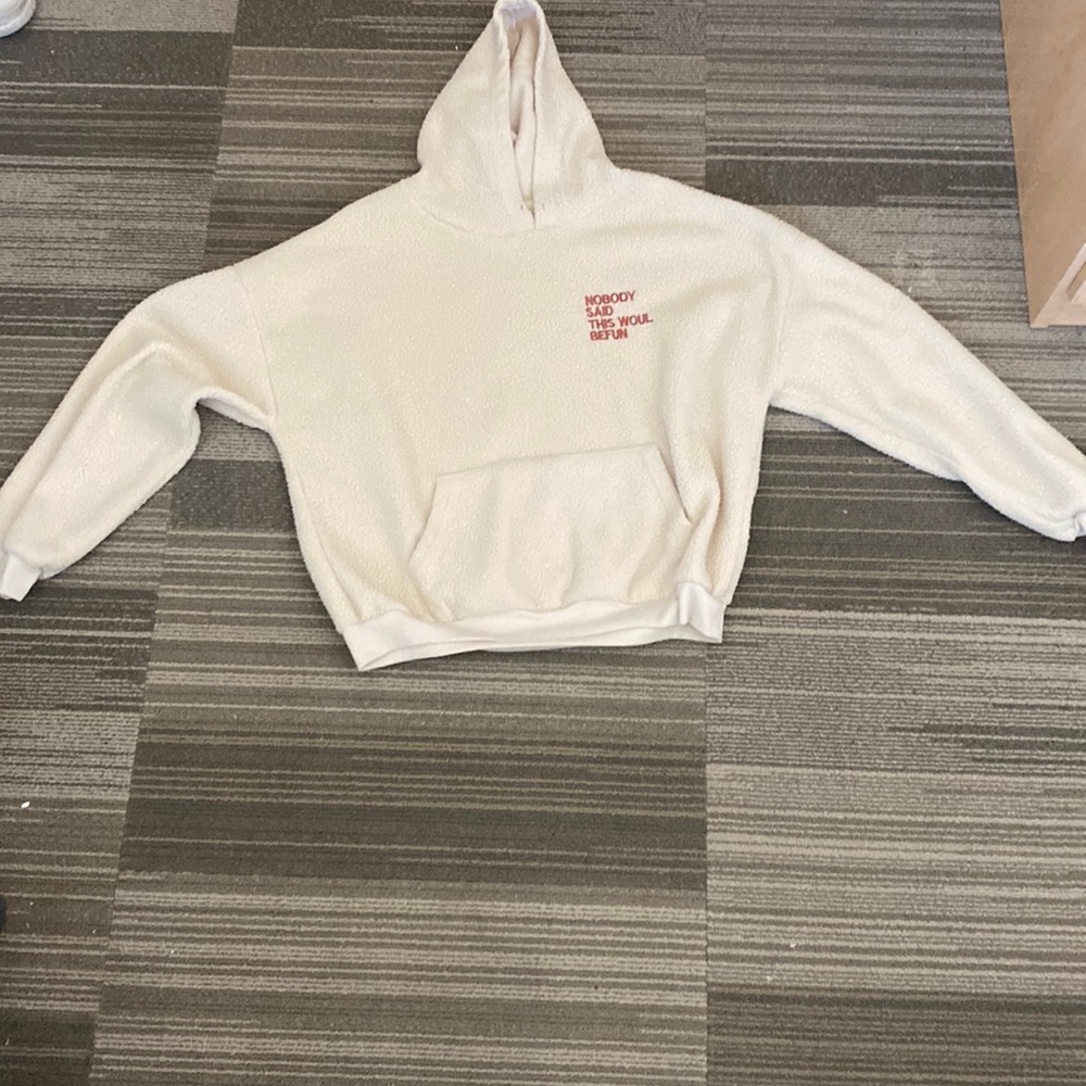 Fuzzy Sweatshirt with Embroidery size L